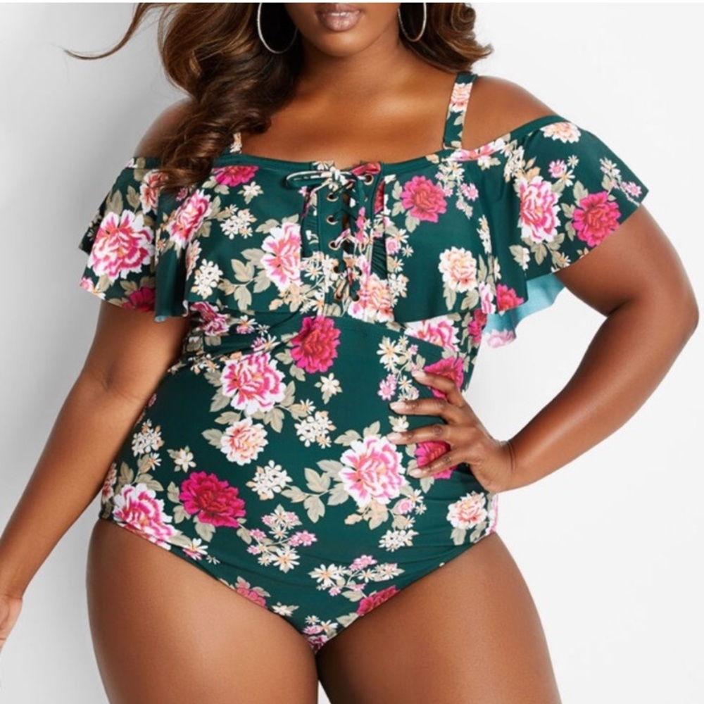 Raisins Curve off the shoulder one piece